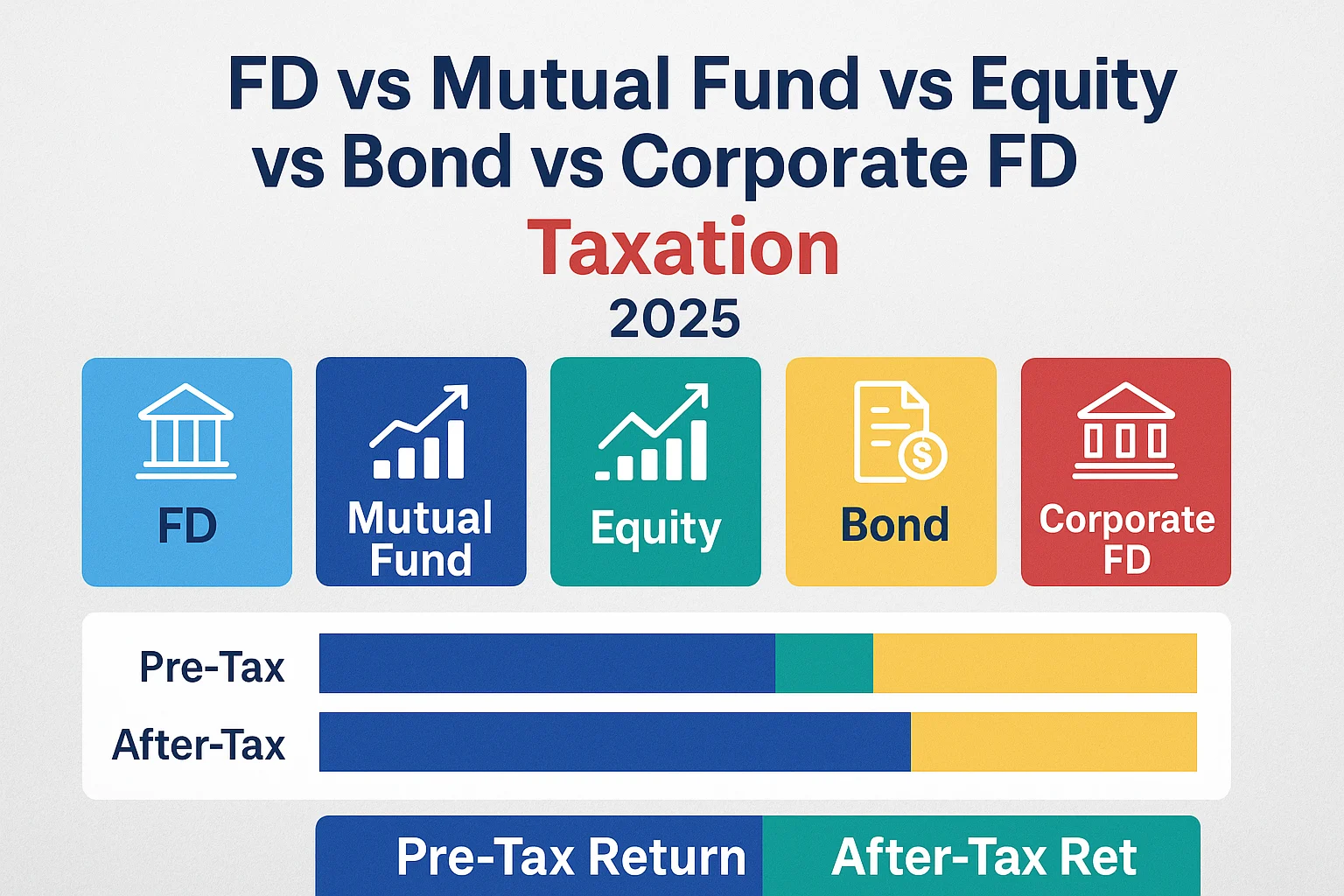 Fixed Deposit vs Mutual Funds vs Equity vs Bonds vs Corporate FD